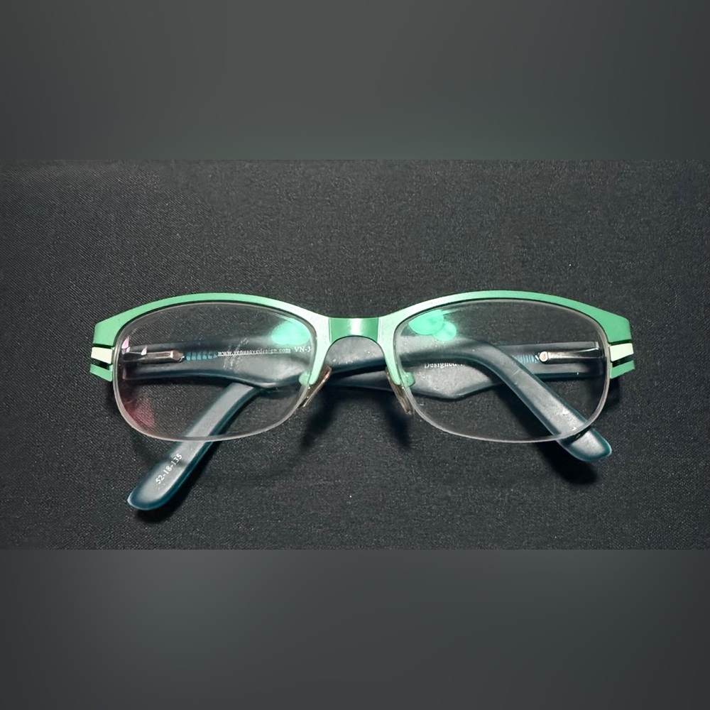 Green and Blue Marble Glasses vibrant funky design. From Venus Design